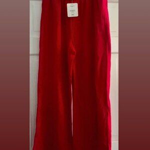 New Fabletics Medium Red Terry Pants